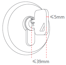 Si la porte est dotée d'une clé intérieure - EL-D02D